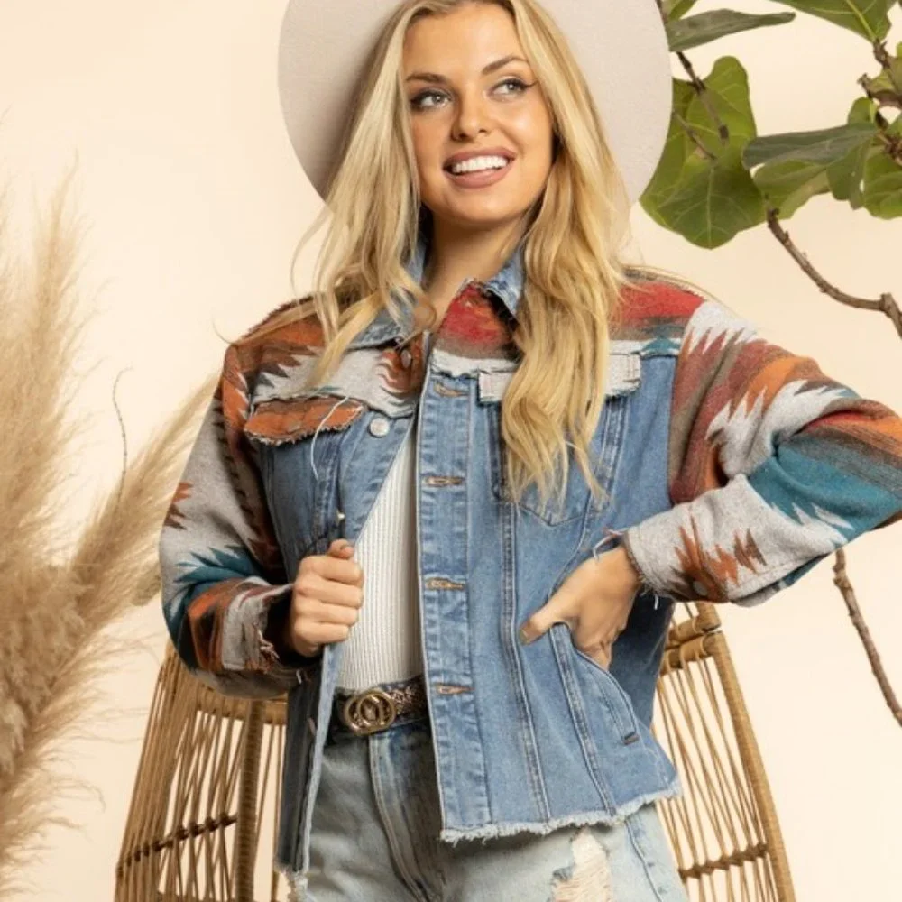Aztec Denim Jacket - Picture 5 of 7